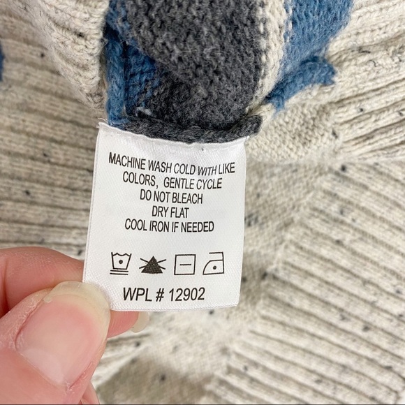 TRICOTS ST RAPHAEL Quarter Zip Striped Mock neck Speckled Pullover Sweater XL - Picture 13 of 13